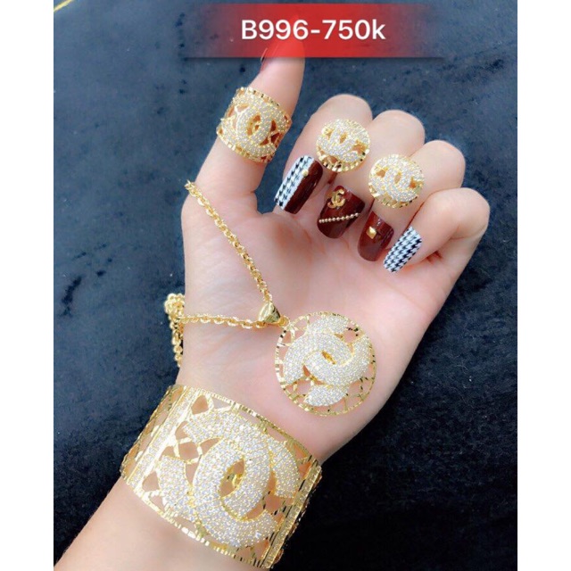 Bộ trang sức xi mạ vàng 18k cao cấp B996