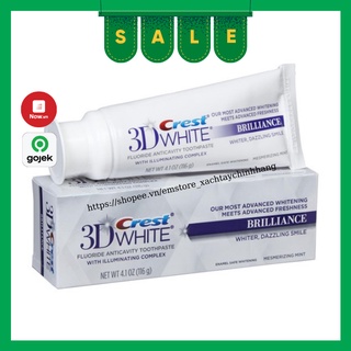 Kem đánh răng siêu trắng Crest 3D White Brilliance Bản Mỹ