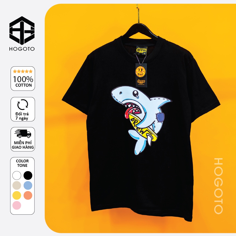 Áo thun tay lỡ DREW House Cá mập Hogoto shop , Áo thun unisex nam nữ form rộng oversize chất liệu Cotton | BigBuy360 - bigbuy360.vn