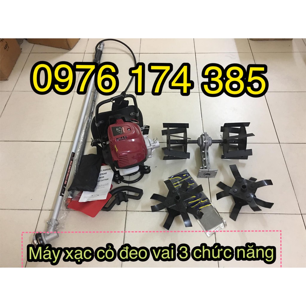 Máy xạc cỏ 4 thì đeo vai Honda GX35 (xạc cỏ - xới cỏ - cắt cỏ)