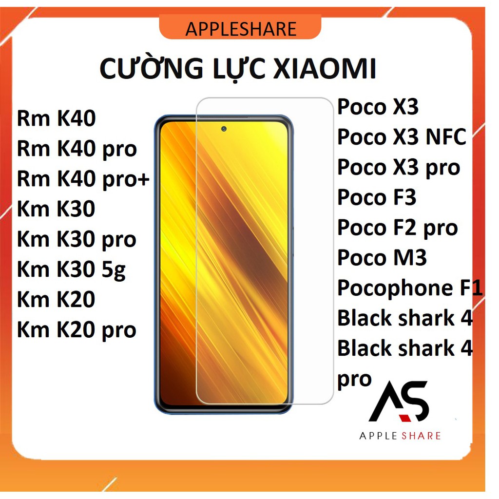 Kính cường lực Xiaomi Redmi K40 pro/ K30 pro/ K20 pro/Poco X3 pro/X3 nfc/F3/M3/F2 pro/Pocophone F1/ Black shark 4 pro