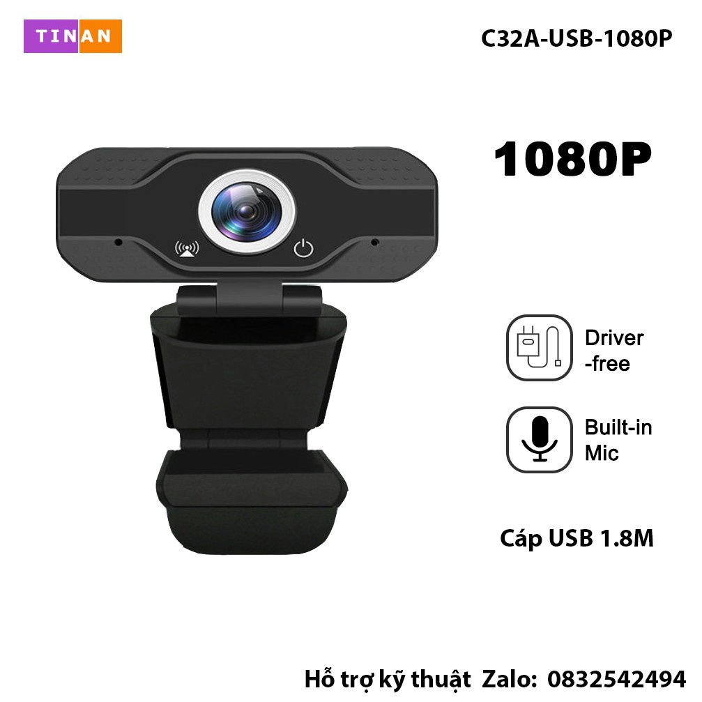 [Mã ELHACE giảm 4% đơn 300K] [1080p, Micro] Webcam C32 Có Tích Hợp Micro, Sử Dụng Để Gọi, Dạy Học Trực Tuyến, Hội Nghị