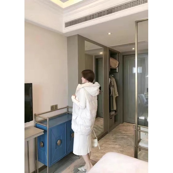 SẴN HÀNG -áo phao gile có mũ dáng hàn quốc