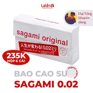 Bao cao su Sagami 0.02 Nhật Bản, BCS siêu mỏng chạm đỉnh 6 bao hộp Lalendi