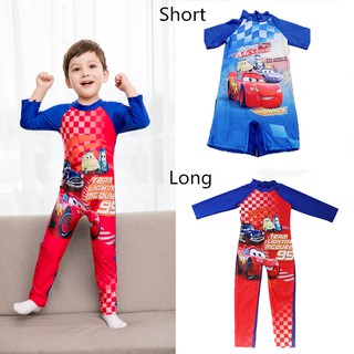 Đồ bơi tay dài/ ngắn in hình xe hơi McQueen đáng yêu cho bé trai