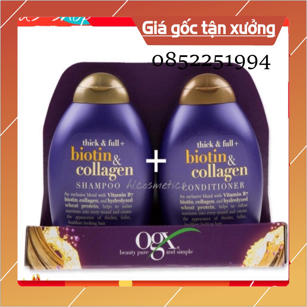 (SALE) COMBO DẦU GỘI + DẦU XẢ BIOTIN 385ML (Giá tốt nhất )