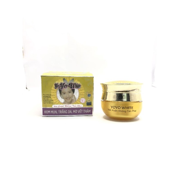Kem mụn trắng da mờ thâm yoyo white