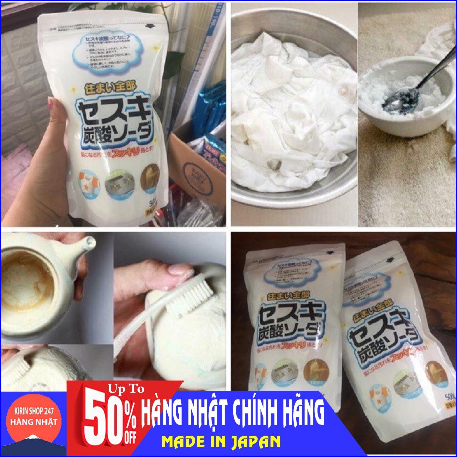 Bột tẩy trắng baking soda Sesuki Rocket 500g Hàng Nhật