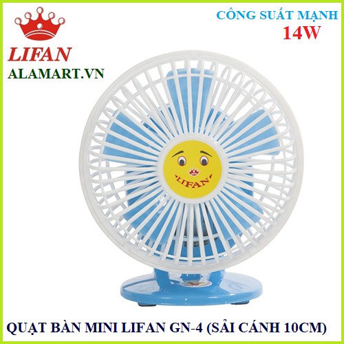 Quạt bàn MINI Lifan GN-4 ( xanh dương) quạt mát siêu cute