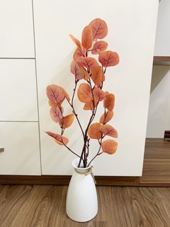 Cành lá bạch đàn giả - màu cam