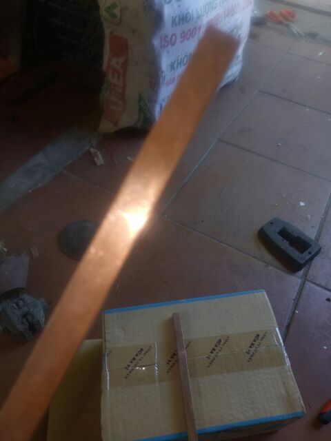 Thanh đồng đỏ dài 10cm rộng 5cm dày 1cm