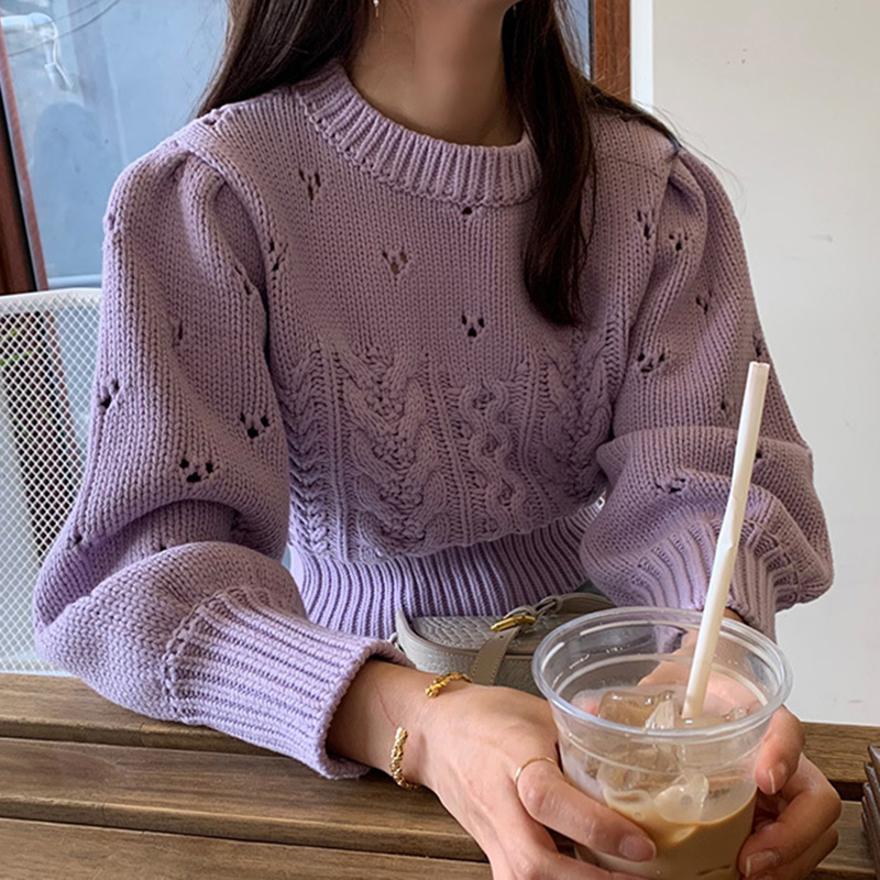 Áo sweater cổ tròn họa tiết hoa dễ thương hợp thời trang  | BigBuy360 - bigbuy360.vn