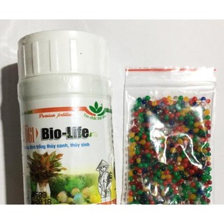 Phân phối [HOT] Combo phân bón dung dịch thủy canh Bio Life 100ml và hạt dinh dưỡng cho cây cảnh thuỷ sinh hàng (NEW).