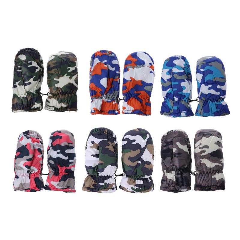 Găng Tay Giữ Ấm Mùa Đông Chống Thấm Nước Cho Bé 2-5 Tuổi