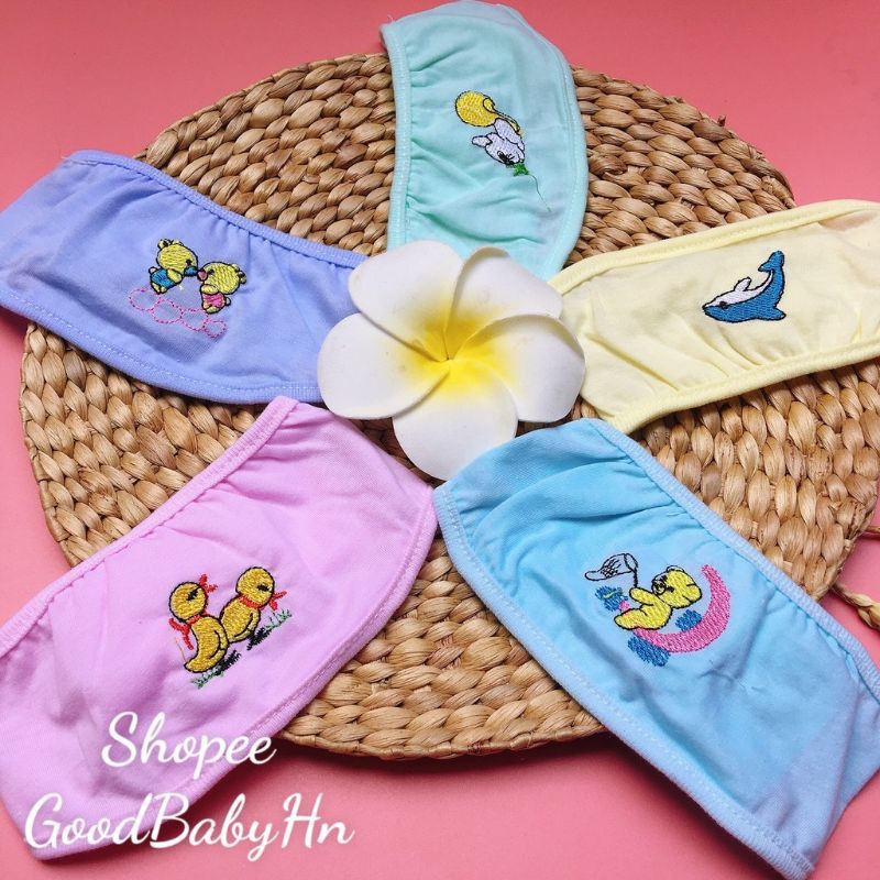 Che Thóp Mụ Cotton Mã Thêu Chất Đẹp Cho Bé ( Loại Dán )