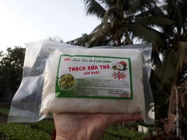 Bán sỉ 5Kg Thạch dừa loại 10Ly ép thô(1cm) (khô) tặng hương dừa
