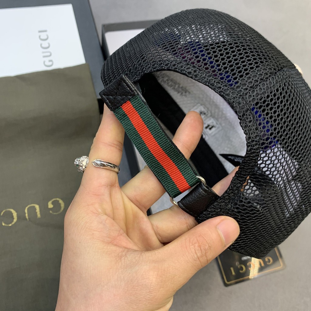 Mũ gucci nam, nón lưỡi trai hình con ong vàng chất liệu da cao cấp kiểu dáng phong cách GC-ONG