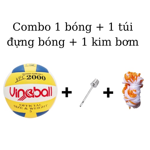 Bóng chuyền da Vinaball VFC 2000 size 5 chính hãng ( tặng kèm kim +lưới ) banh luyện tập và chuẩn thi đấu- Tâm An Sports