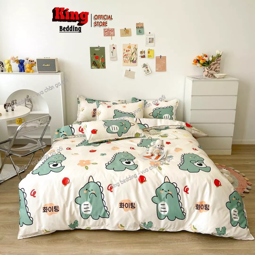 Bộ Chăn Ga Gối, Ga Giường Cotton Poly Hè Thu, Miễn Phí Bo Chun Họa Tiết Dễ Thương, Set 4 Món, 5 Món M2, M6, M8, 2M2  Kin | BigBuy360 - bigbuy360.vn