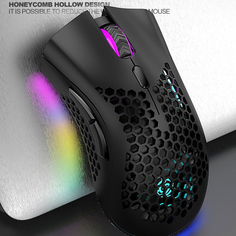 Chuột gaming không dây, chuột vi tính laptop Viper BM600 đèn Led RGB cho game thủ văn phòng