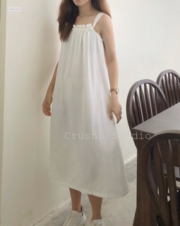 [ CRUSHH STUDIO - ẢNH CHÍNH CHỦ ] D08 - Đầm maxi trắng
