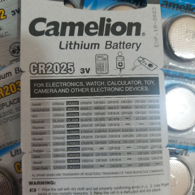 Pin Cúc Lithium CAMELION hoặc MAXELL  CR2025/CR2032 /CR2016