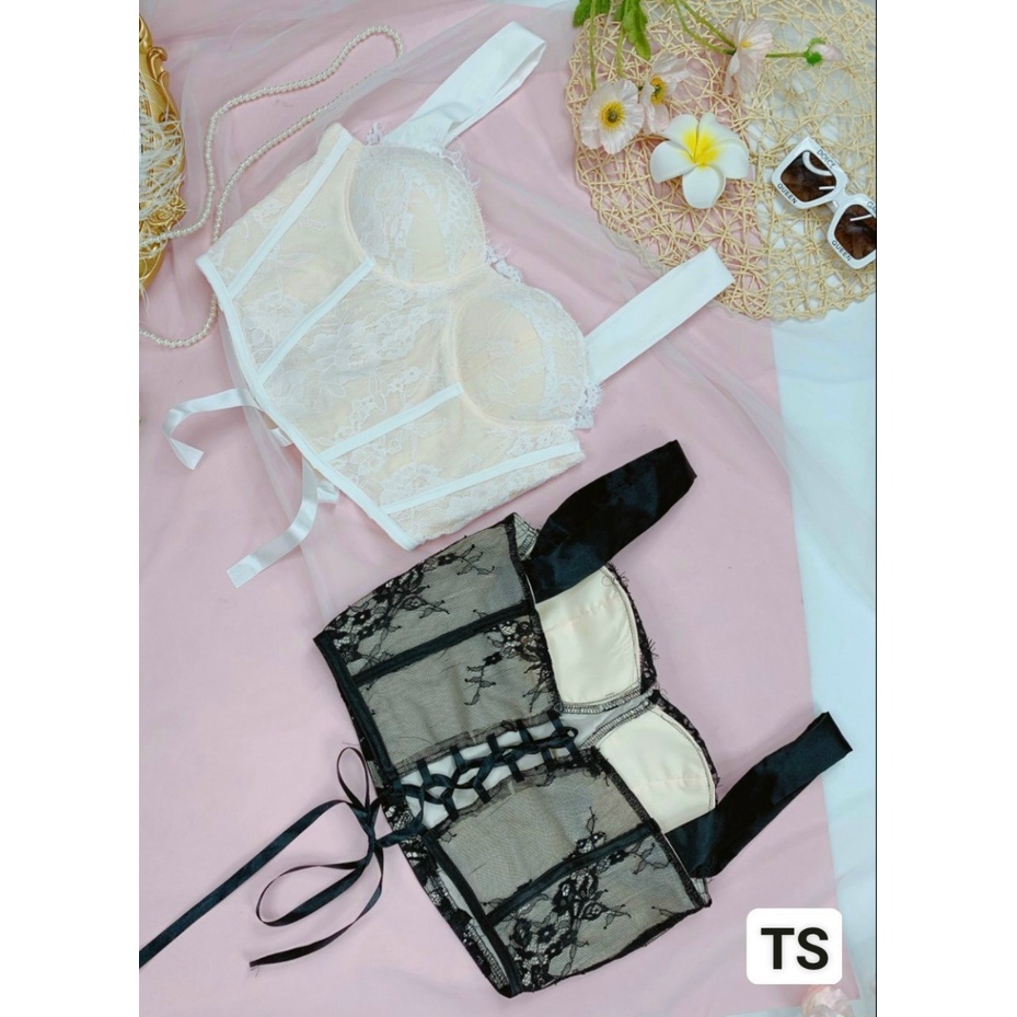 Áo bralette ren cao cấp.áo bralette ren có mút nâng ngực hàng thái loại 1
