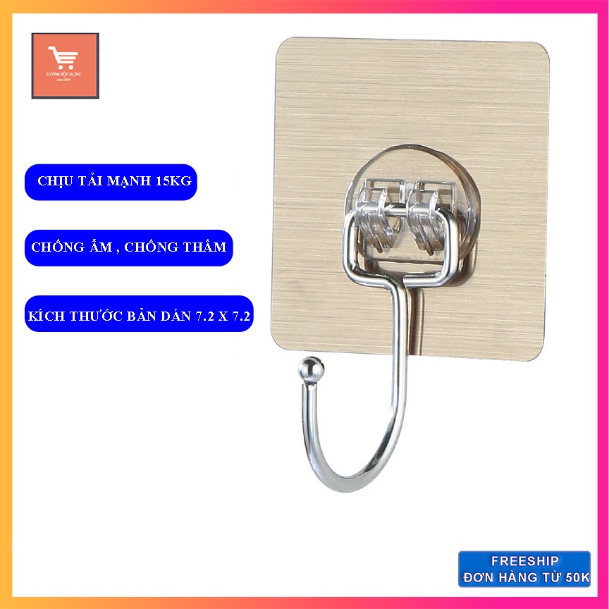 Móc dán tường INOX không gỉ loại cực tốt, móc dán nhà tắm chịu lực 15kg