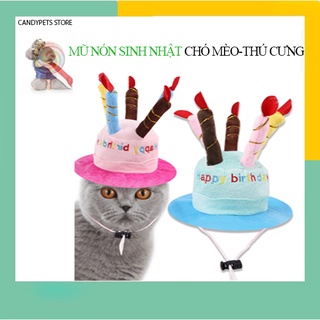 (thanh lý shop)🎂 Mũ Nón Sinh Nhật Cho Chó Mèo Thú cưng CANDYPETS MM02