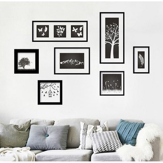 Decal dán tường Khung ảnh và dây đèn
