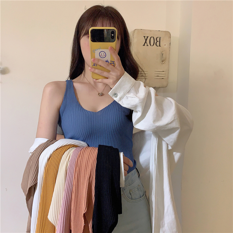 Áo Len Không Tay Cổ Chữ V Phong Cách Hàn Quốc Dành Cho Bạn Nữ | BigBuy360 - bigbuy360.vn