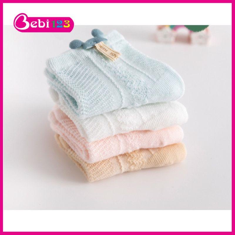 Vớ lưới cao cấp Mickey, tất Hàn Quốc hình Nơ đáng yêu cho bé