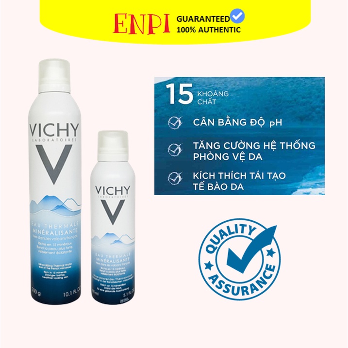 Xịt khoáng cấp ẩm bảo vệ da Vichy Mineralizing Thermal Water (Pháp)
