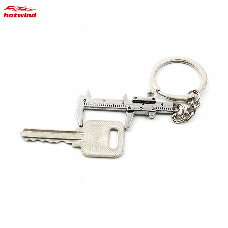 Móc khóa hình thước cặp vernier mini bằng kim loại