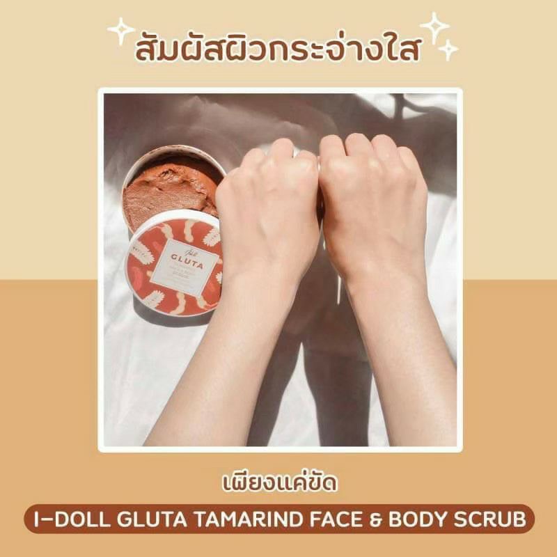 Tẩy Da Chết IDOLL Tamarind White Spa Gluta FACE &amp; BODY 250gr - Giúp Da Sáng, Hồng - Wincy Mart