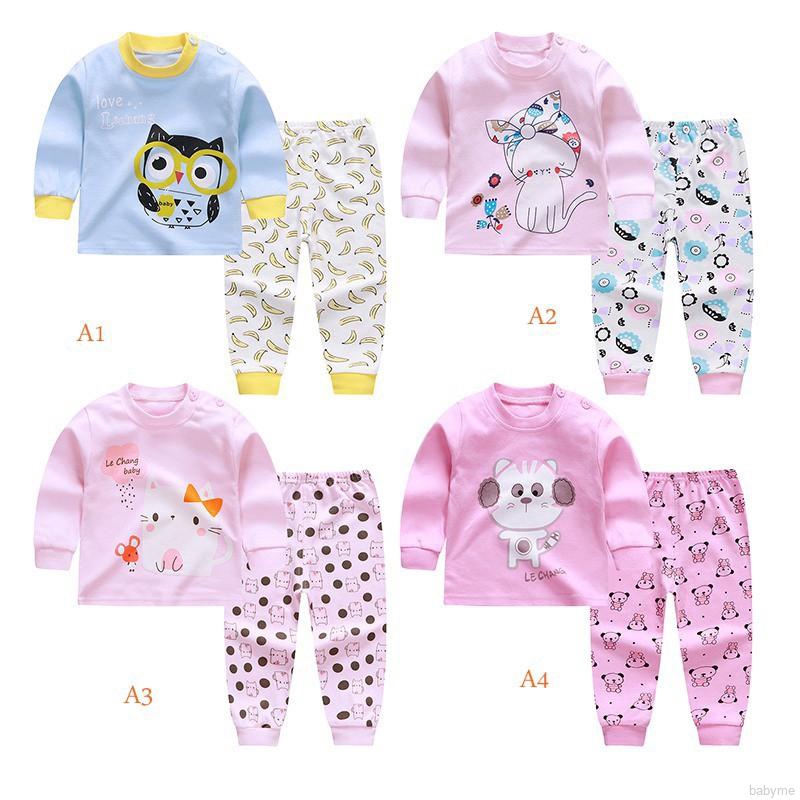 Bộ quần áo thun dài tay họa tiết hoạt hình cho bé