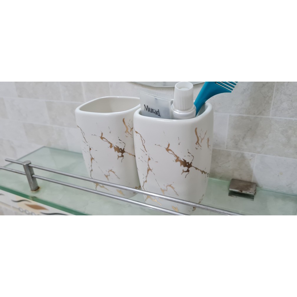 Cốc Đựng Bàn Chải Kem Đánh Răng, Cốc Đánh Răng Đa Năng Gốm Sứ Bát Tràng Cao Cấp 320ml