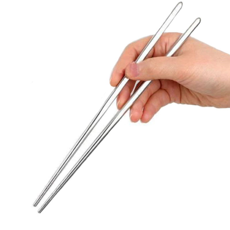 1 Đôi Đũa Chống Trượt Bằng Thép Không Gỉ Thân Thiện Với Môi Trường
