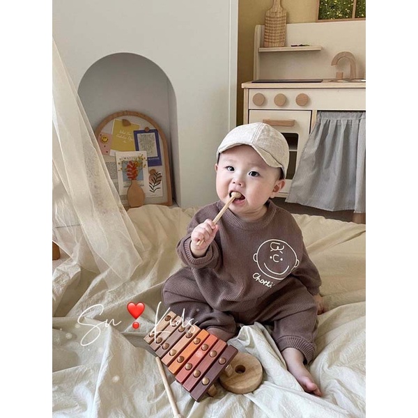 bộ gân tăm in trước sau sn cho bé
