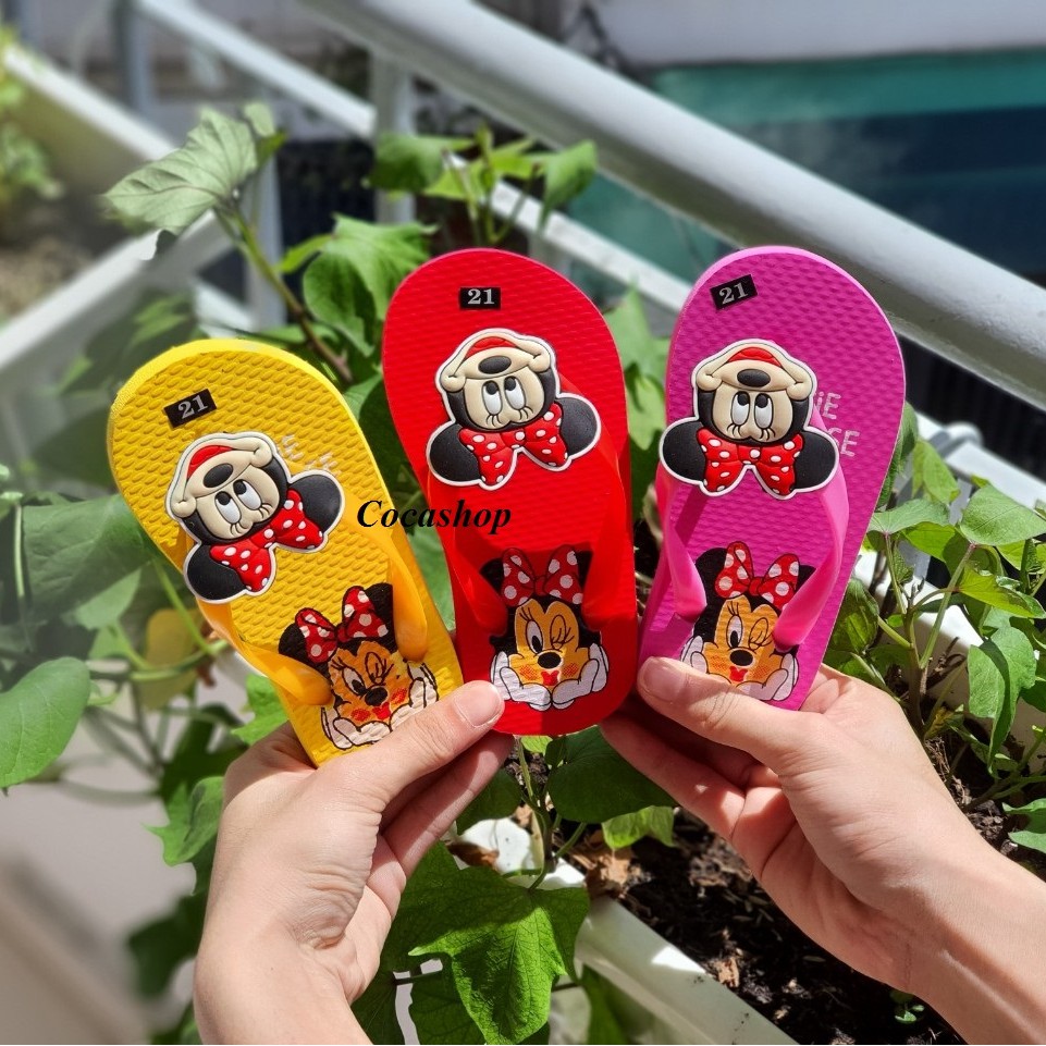 DÉP KẸP HÌNH CHUỘT MICKY SIÊU NHẸ CHO BÉ GÁi