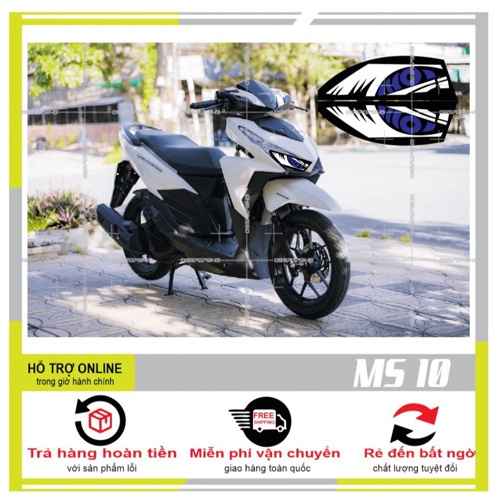 DECAL DÁN ĐÈN SƯƠNG MÙ XE VARIO 2017 (DECAL TRONG SUỐT) MS 10 - DUNG DECAL