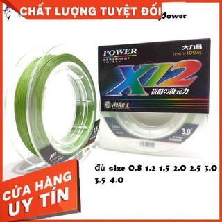 Dây dù câu cá X12 siêu bền,7 màu đủ size