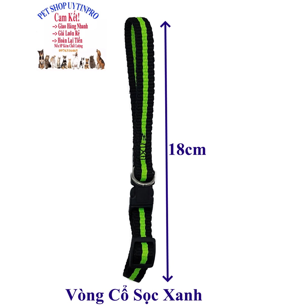 Vòng cổ hoặc Yếm cho Chó Mèo Dưới 5kg Bản rộng 1cm Chất liệu dù bền chắc, Có thể điều chỉnh, Thoải mái khi đeo