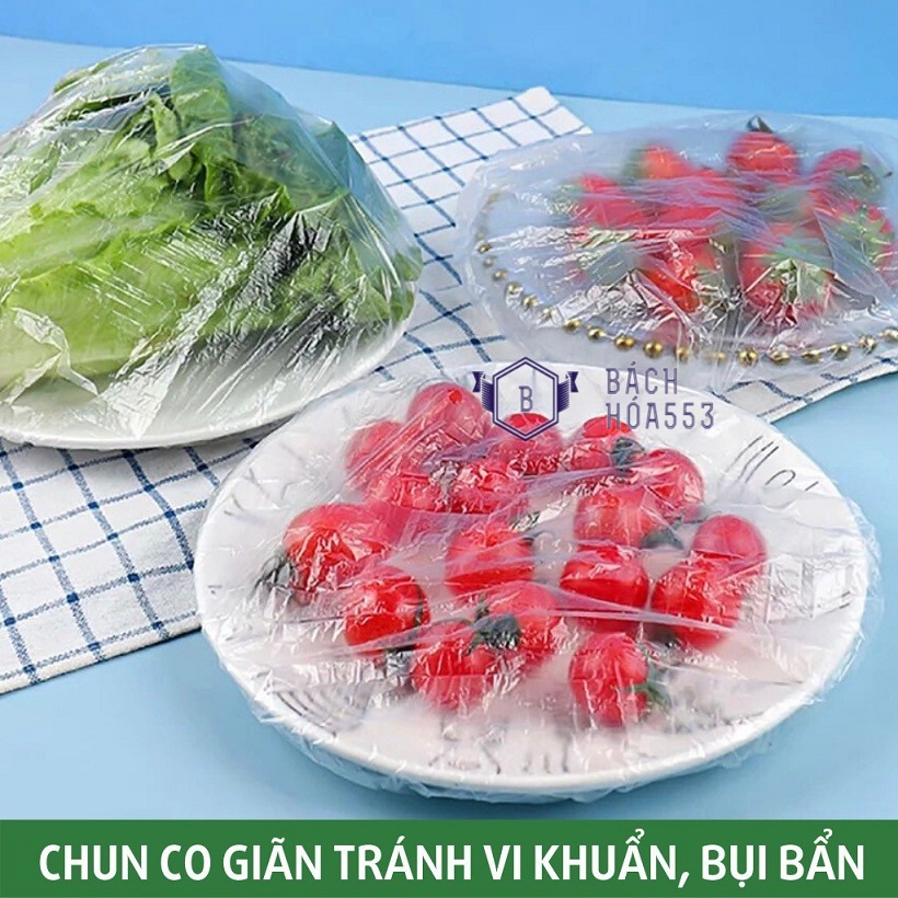 Túi 100 màng bọc thực phẩm đa năng có chun có dãn họa tiết gấu