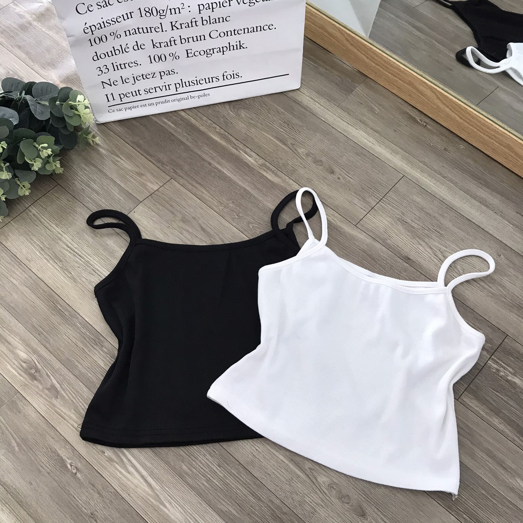 Áo Croptop 2 dây (ảnh thật/sẵn)