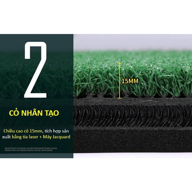 Thảm Tập Swing Golf - PGM Double Grass - DJD006