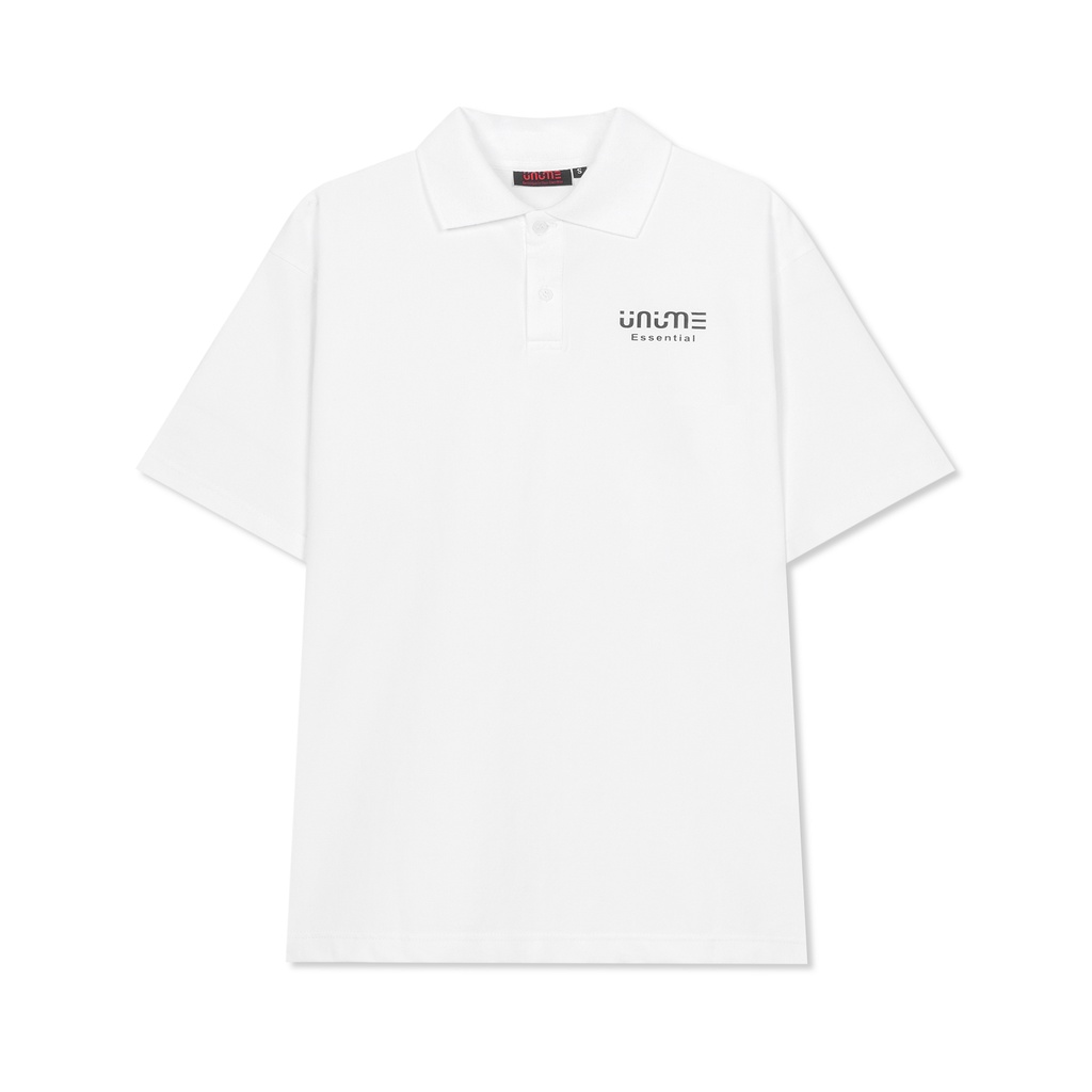Áo Polo Basic Nam/Nữ vải cá sấu 100% cotton thoáng mát - Trắng