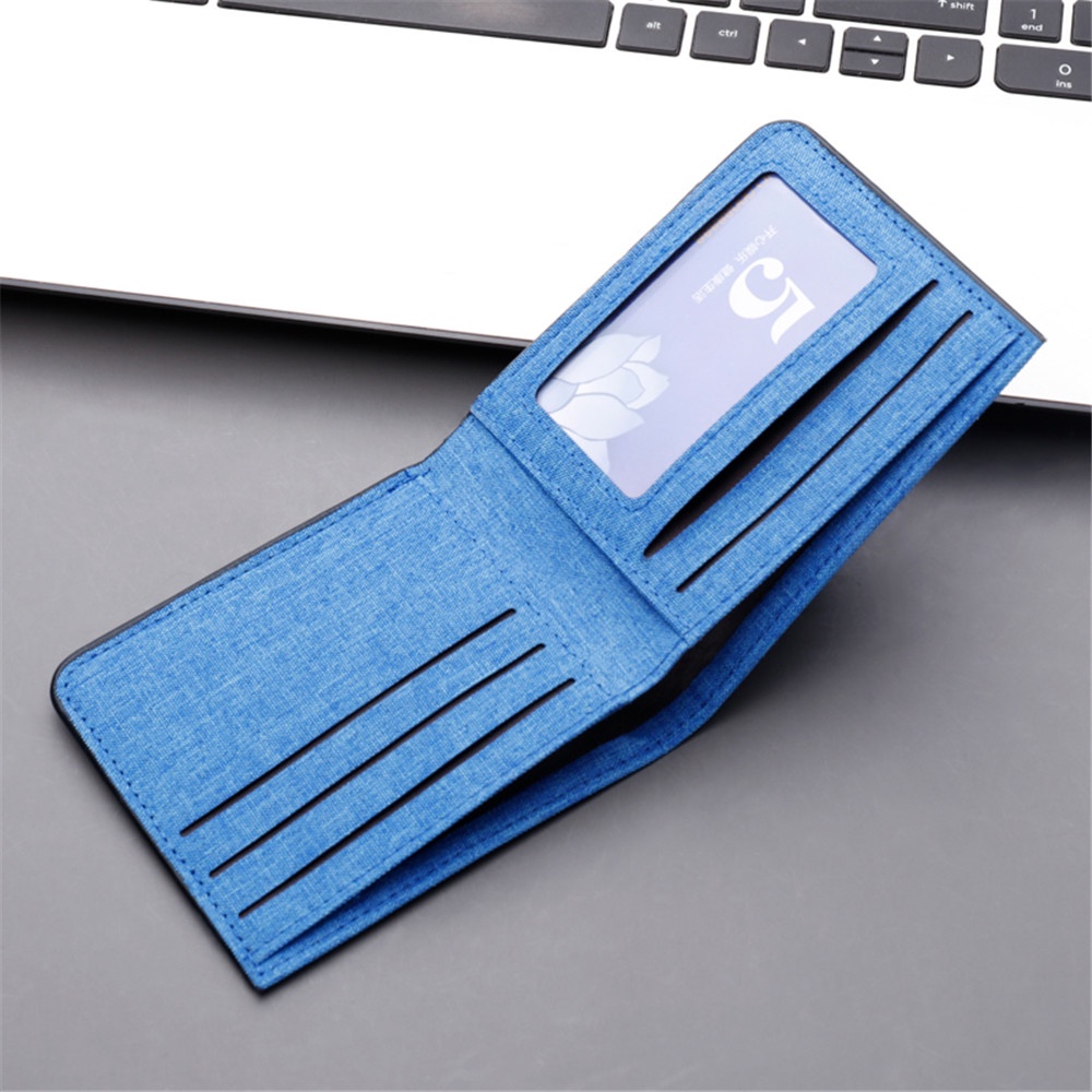 Ví Nam Ngắn Vải Denim Có 3 Màu