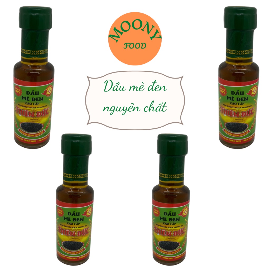 Dầu Mè Đen Nguyên Chất Ép Lạnh Cho Bé  Ăn Dặm Thiên Đức Chai 120Ml