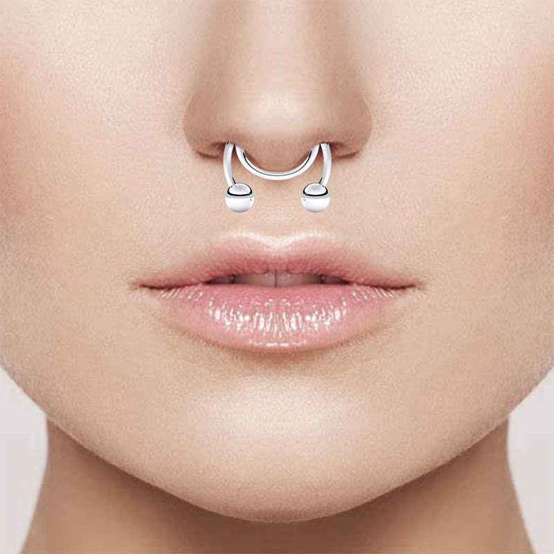 1 Khuyên Mũi Hình Chữ U Bằng Thép Không Gỉ